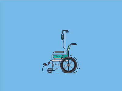 wheel chair flat flatdesign flaticon graphicdesign icon illustration medical medicalicon outline stroke