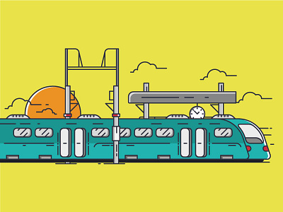 hectic train flat flatdesign flaticon graphicdesign icon illustration outline stroke subway train transportation