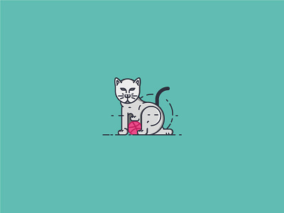 kucing klawu flatdesign flaticon graphicdesign icon iconographer illustration illustrator