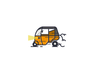 Bajaj - Jakarta flatdesign flaticon graphicdesign icon iconographer illustration illustrator transportation vehicle