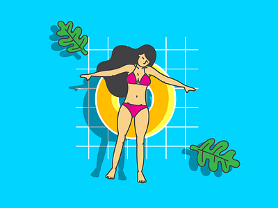 Summer Vibes beach pool summer swim woman