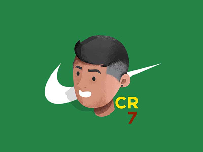 Christiano Ronaldo character football head illustration portugal ronaldo worldcup