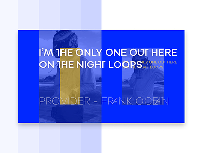 The Mantra, frank ocean blue blue and yellow design frank ocean freelance graphic design sonny gothic typogaphy
