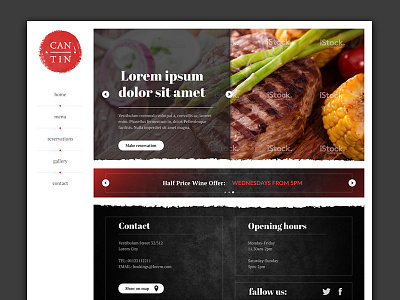 Restaurant homepage restaurant webdesign