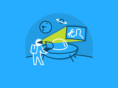 AR in the Space icon illustration pictogram