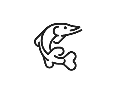 Pike 01 branding fish illustration logo logotype