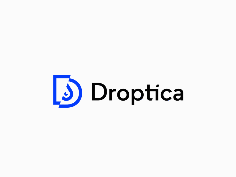 Animacja Droptica Dribbble animation branding design flat gif icon logo logotype motion typography vector
