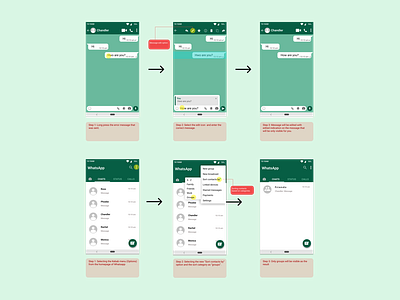 WhatsApp redesign-2 - Message edit and Sort contact option.