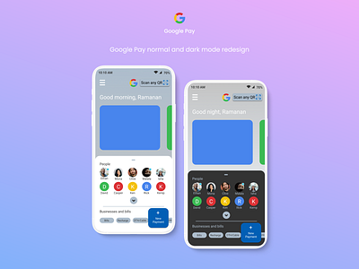 Google Pay Redesign 1 logo mobile app redesign typography ui ux