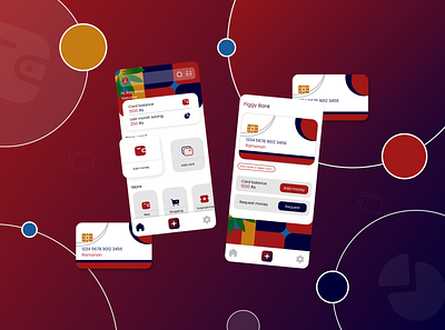 Piggy Bank App Design branding design graphic design illustration interaction design logo mobile app redesign ui user ux