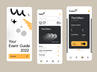 Event guide mobile application app design design interaction design mobile app redesign shapes ui user user interface ux