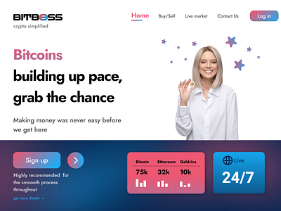 Bitboss- Crypto website landing page design