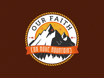 'Mountain of Faith' Badge / Insignia badge design bible quote bible verse christian christian design christian quote emblem first shot hello dribbble insignia mountain quote typography vintage badge vintage badge design