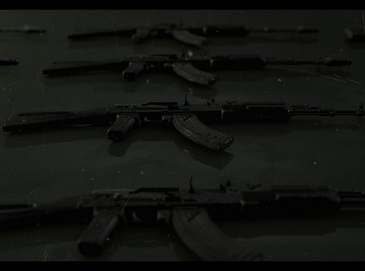 Guns 3d after c4d compositing design effects graphics