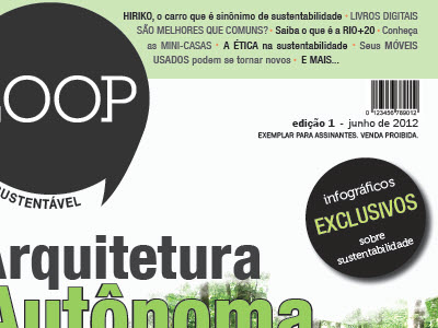 Loop Magazine's Cover diagramming green design indesign magazine sustainability