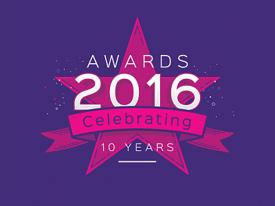Awards logo. 10years 2016 awards celebration cover evening event star