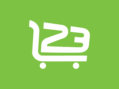 123 Shop cart icon logo shop shopping store