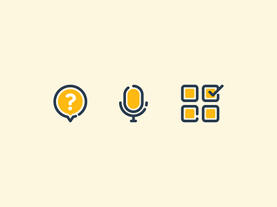 3 Icon icon illustration micro question recording tick