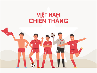 U23 Vietnam boy football illustration red u23vietnam vietnam