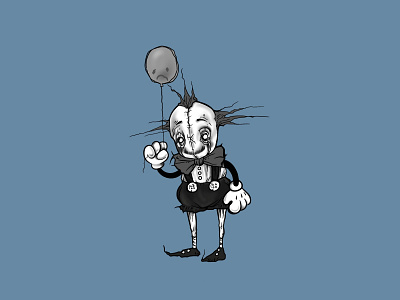 balloon character clown design illustration tattoo
