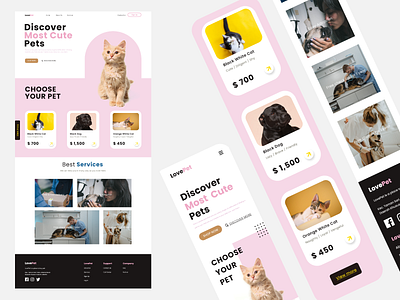 LovePet - Landing Page app design graphic design ui ux