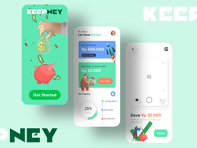 KeepNew - Save Money App app design graphic design illustration ui ux