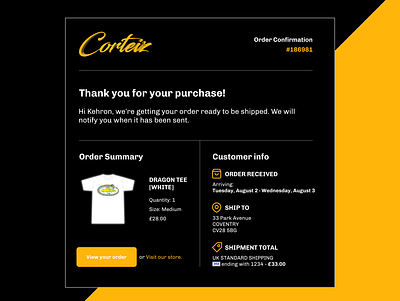 DailyUI 017 - Email Receipt corteiz crtz crtzrtw daily ui design ui ux