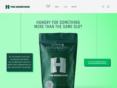 The Herbivore - Landing design green herb herbivore homepage landing shopify tasty treats web