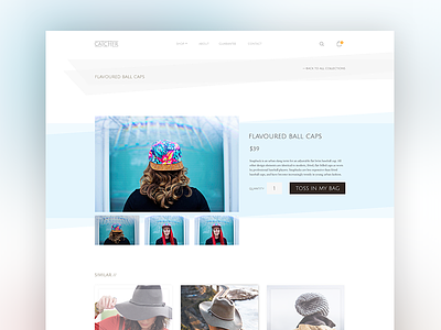 Catcher - Shopify Theme (Product) catcher clean design hats minimal shopify tasty theme web