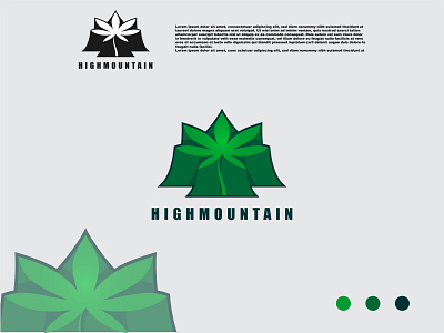 Leaf and Mountain branding design graphic design icon illustration logo vector