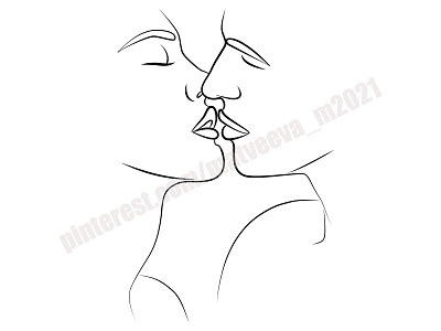 Nine kisses abstract eps10 face femele illustration vector woman