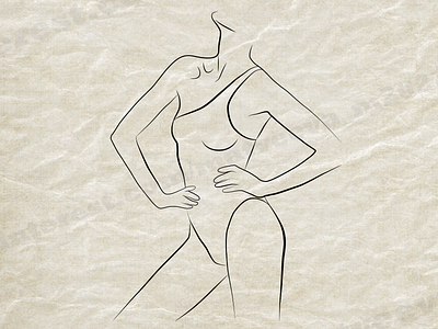Abstract linear femele body abstract body design eps10 femele illustration vector woman