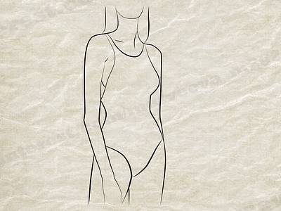 Abstract linear femele body abstract body eps10 femele illustration line linear vector woman