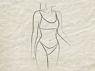 Abstract linear femele body abstract body eps10 femele illustration line linear vector woman