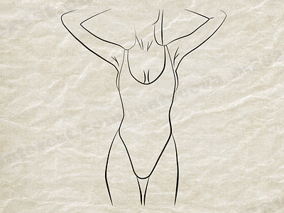 Abstract linear femele body abstract body design eps10 femele illustration line linear vector woman