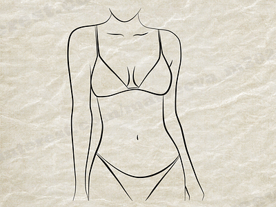 Abstract linear femele body abstract body design eps10 femele illustration line linea vector woman