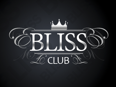 Bliss club logo black club logo luxury party