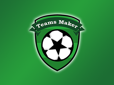 Teams Maker App Logo app application ball football green logo