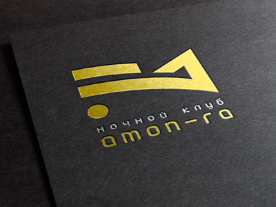Amon-ra black branding club egypt eye gold logo night