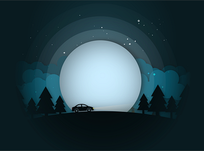 forest silhouette app branding design graphic design illustration logo ui vector