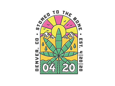 Stoned to the Bone - Leaf adam mendez cannabis branding cannabis design illustration monoline illustration snackmachine snackmachinecreative
