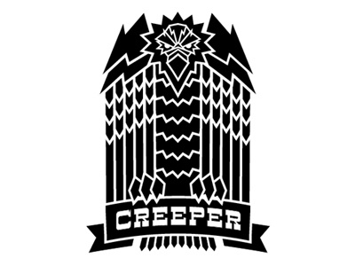 Creepers - Vulture creeper icon illustration lighting bolts vulture