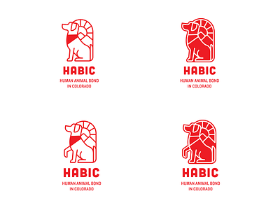 HABIC Logo Option 1 dogs illustration logo logo design logos pets therapy dog