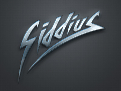 Siddius Logo 80s band chrome classic effect logo metal retro thrash vintage