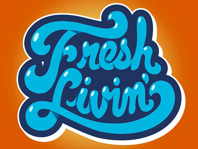 Fresh Livin' brand fresh typography vector