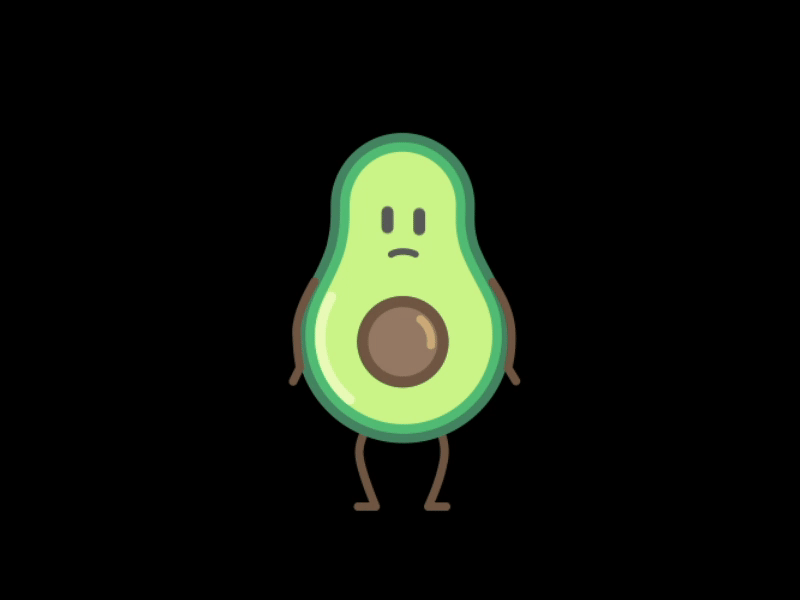Guakka Sad animation apple watch avocado food food app gif healthy illustration motion sad ui
