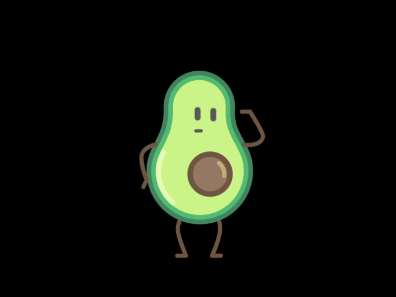 Guakka perplexe animation apple watch avocado food food app gif healthy illustration motion ui vegetables veggie