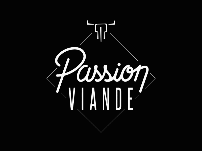 Logo Passion Viande animation beef lettering lettering animation logo meat passion restaurant steakhouse typography viande