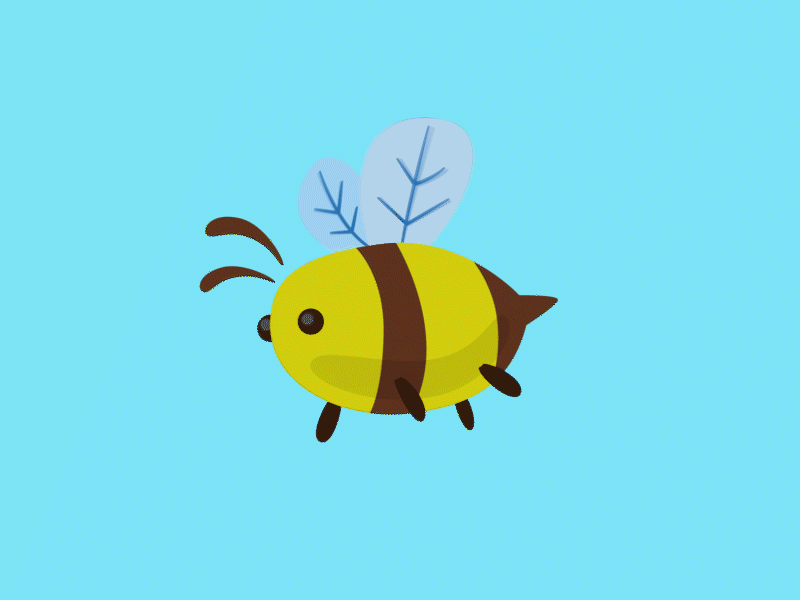 Flying bee animal animation bee bio earth gif healthy honey illustration insect life motion nature