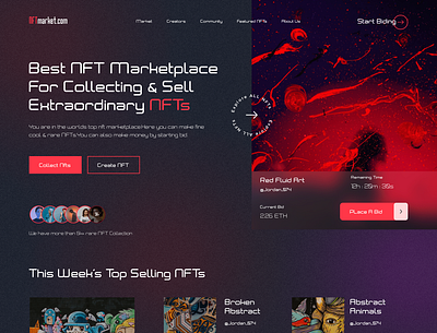 NFT marketplace design 3d animation blockchain branding buy nft crypto cryptoart cryptocurrency defi design german germany graphic design illustration logo motion graphics trends trendy ui unlikeothers